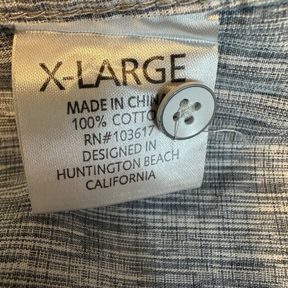 Coastal Mens Lightweight Blue Striped Short-Sleeve Button-Up Shirt XL - Picture 6 of 9